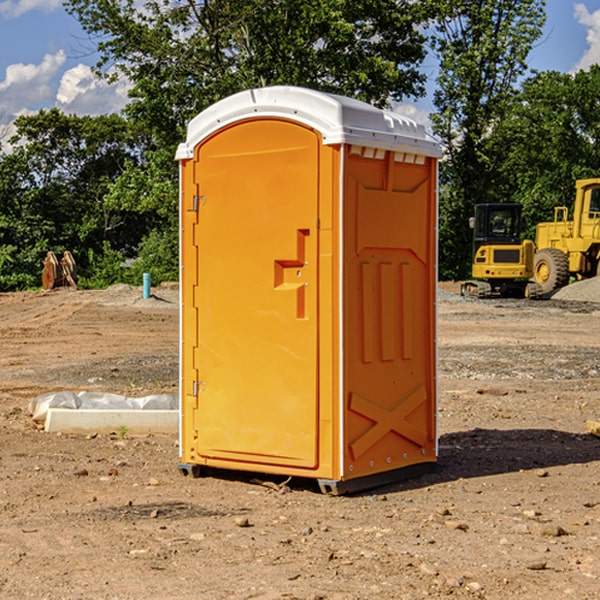 how often are the porta potties cleaned and serviced during a rental period in Dravosburg